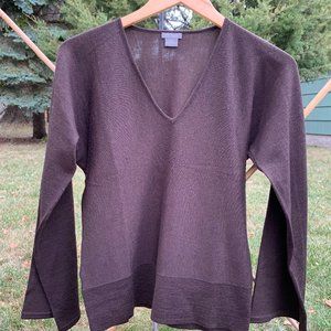 EUC Ann Taylor Petites WIde-sleeve v-neck sweater